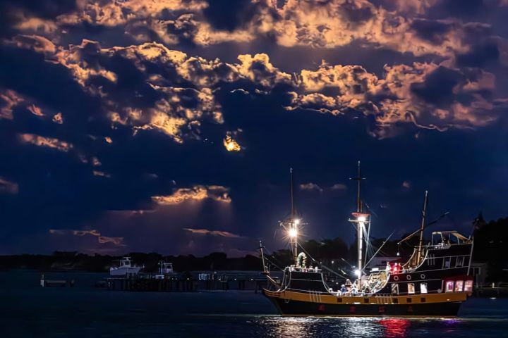 clouds in the sky over a body of water