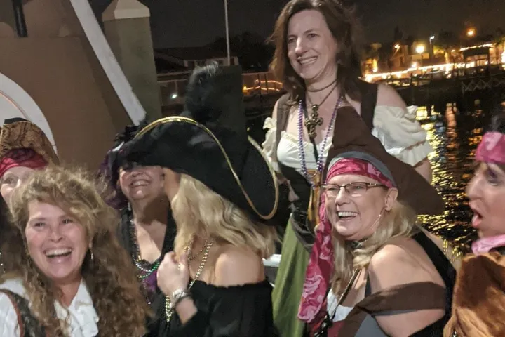 a group of people posing for the camera